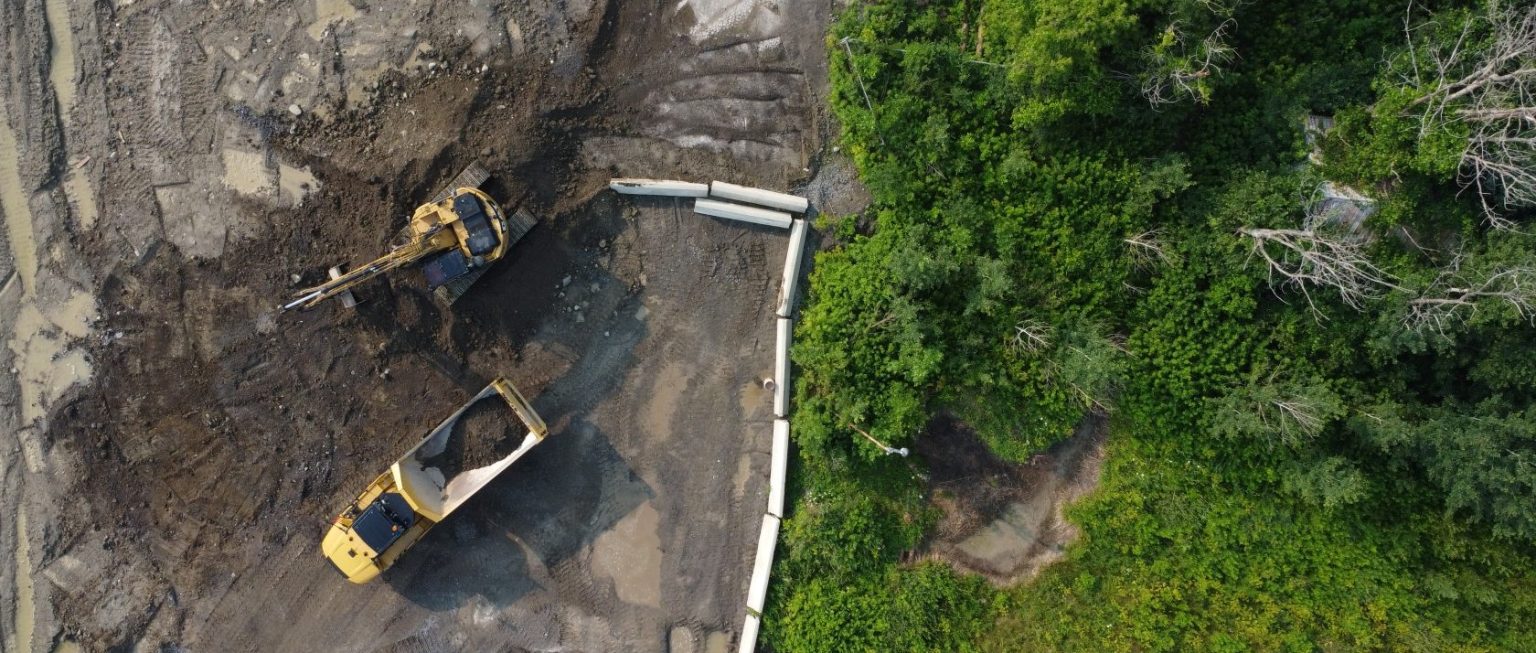 Aerial View Excavation