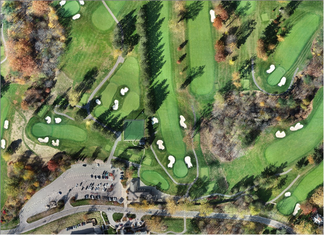 Arc Map aerial view of a golf course
